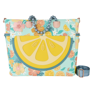 Loungefly Tropical Lemon Floral Convertible Backpack & Tote Crossbody Bag