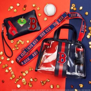 MLB Boston Red Sox Clear Tote Crossbody Stadium Bag with Pouch 
