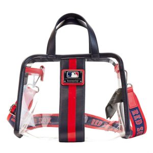 MLB Boston Red Sox Clear Tote Crossbody Stadium Bag with Pouch 