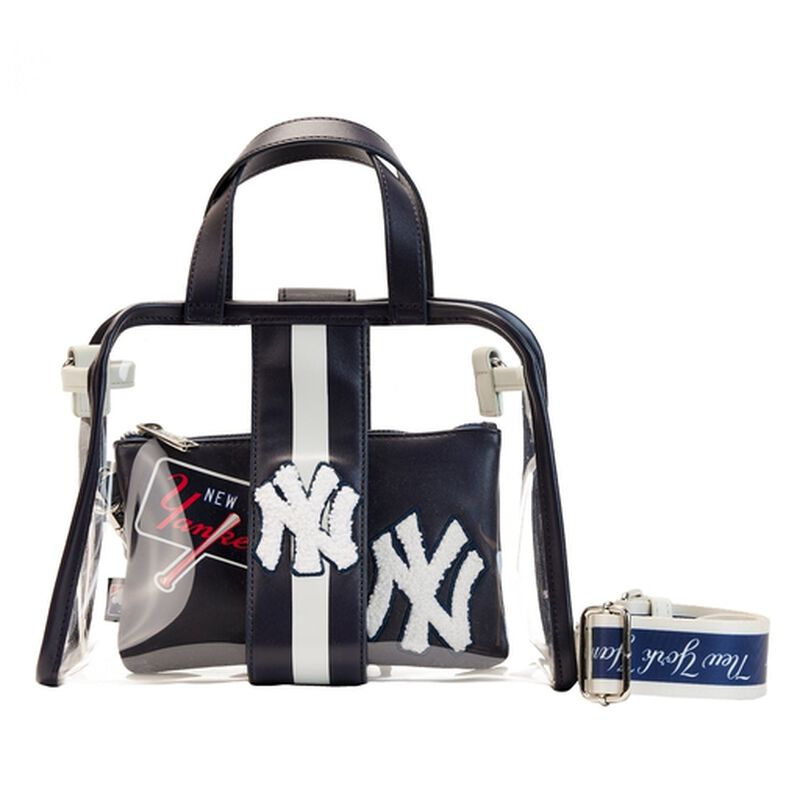 MLB NY Yankees Clear Tote Crossbody Stadium Bag with Pouch 