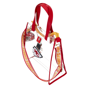 NFL Kansas City Chiefs Clear Convertible Backpack & Tote Crossbody Stadium Bag
