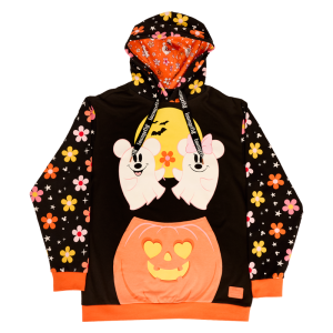 Mickey & Minnie Floral Ghost Glow Unisex Hoodie