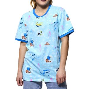 Finding Nemo 20th Anniversary Bubbles All-Over Print Unisex Ringer Tee 