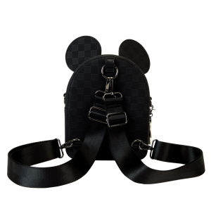 Mickey Mouse Checkered Texture Convertible Mini Backpack & Crossbody Bag