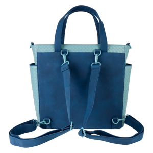 Stitch Embroidered Floral Convertible Backpack & Tote Crossbody Bag