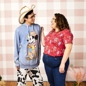 Western Mickey & Minnie Lasso All-Over Print Unisex Tee 